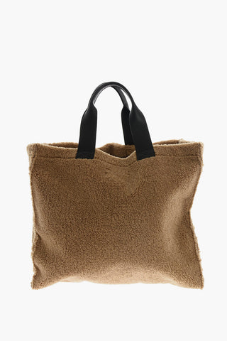 Leather Trimmings Teddy Tote Bag