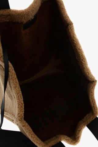 Leather Trimmings Teddy Tote Bag