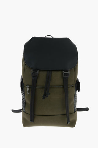 Canvas SASSOLUNGO Backpack with Leather Trimmings