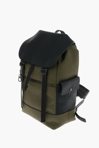 Canvas SASSOLUNGO Backpack with Leather Trimmings