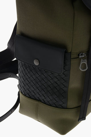 Canvas SASSOLUNGO Backpack with Leather Trimmings