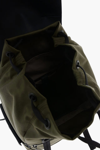 Canvas SASSOLUNGO Backpack with Leather Trimmings