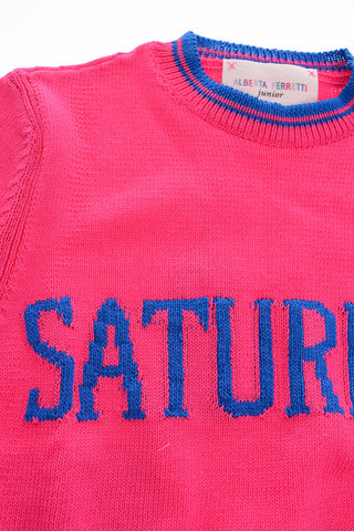 maglia girocollo ricamata