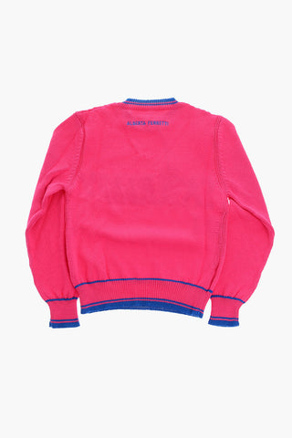 maglia girocollo ricamata