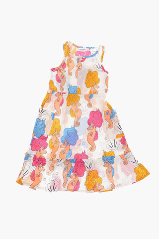 printed sleeveless dress