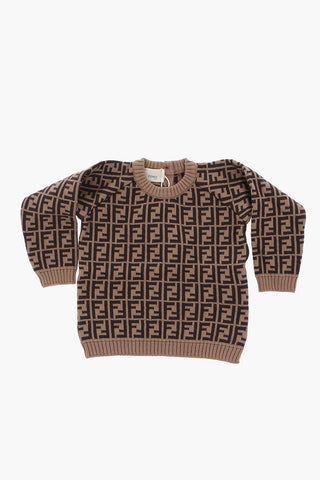 all over logo crew-neck sweater