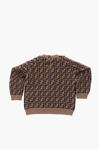 all over logo crew-neck sweater