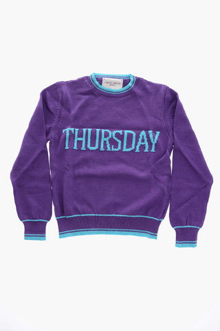 Embroidered crew-neck sweater