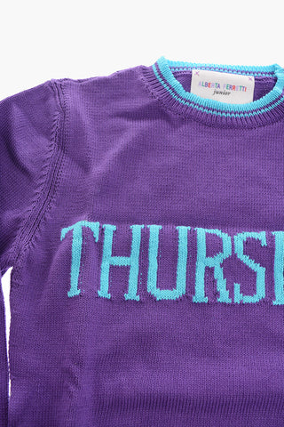 Embroidered crew-neck sweater