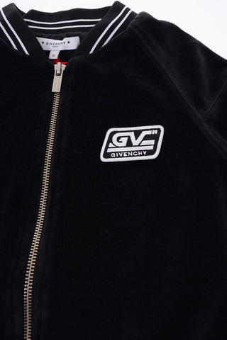 full zip velvet sweatshirt