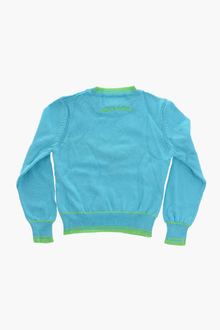 maglia girocollo ricamata