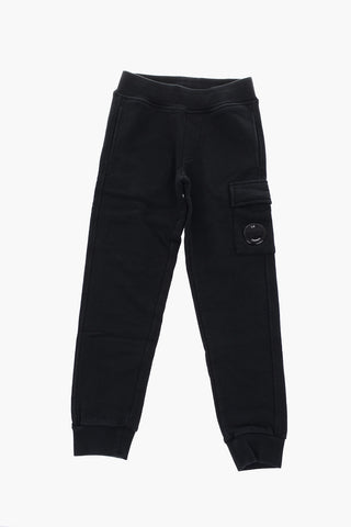 pantalone jogger in felpa con coulisse in vita