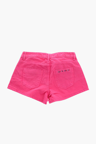 embroidered denim shorts