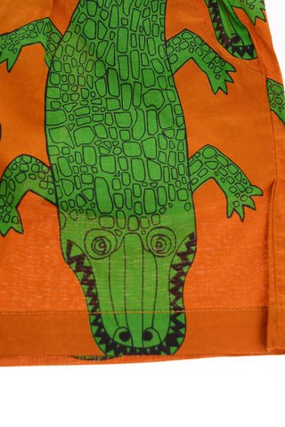 crocodile printed shorts