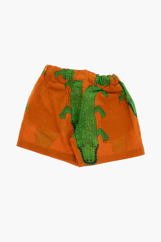 crocodile printed shorts