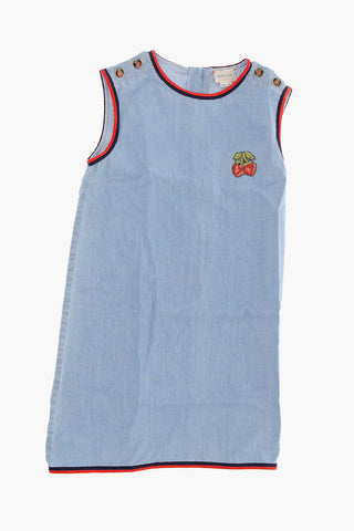 denim sleeveless dress