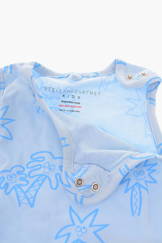 printed stretch cotton 2 bodysuit set