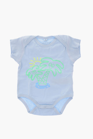 printed stretch cotton 2 bodysuit set
