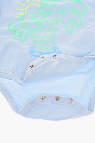 printed stretch cotton 2 bodysuit set