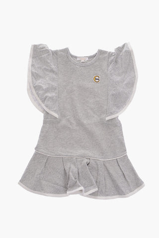 vestito girocollo con ricamo
