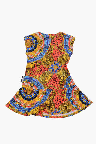 Printed stretch cotton dress