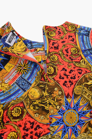 Printed stretch cotton dress
