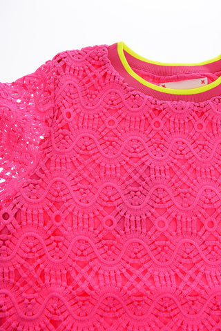 Crochet crew-neck t-shirt
