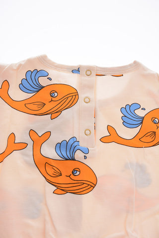 Printed dress with snap button