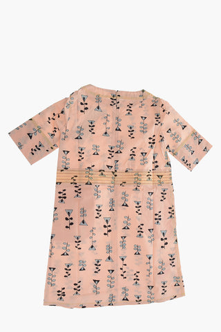 printed dress with zip closure