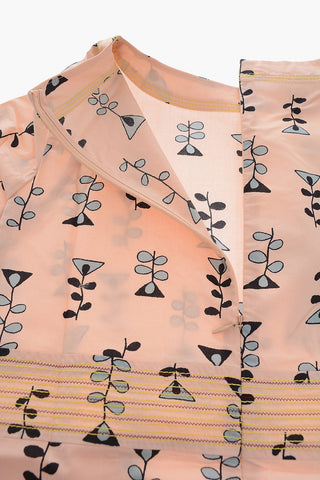 printed dress with zip closure