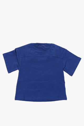 Short sleeve crew-neck sweatshirt with sequined details