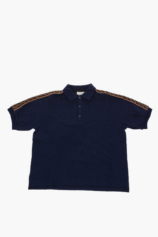 piquè cotton 3 button polo shirt