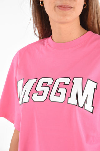 T-Shirt Girocollo con Stampa Logo