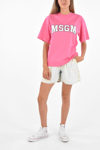 T-Shirt Girocollo con Stampa Logo