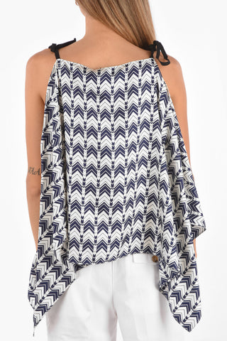Printed Silk Unstructured Top