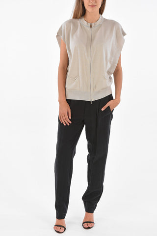 Sleeveless Full Zipped Sweatshirt