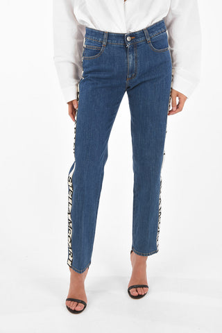 Logo Side Band Straight Fit Jeans