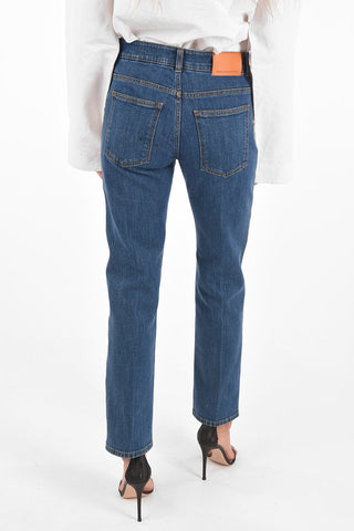 Logo Side Band Straight Fit Jeans
