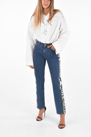 Logo Side Band Straight Fit Jeans