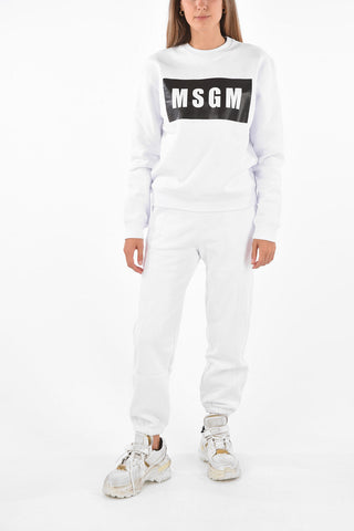 Logo Printed Side Band Joggers 