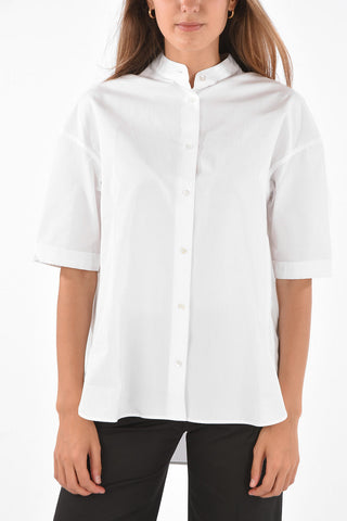 Asymmetrical Mandarin Collar Shirt