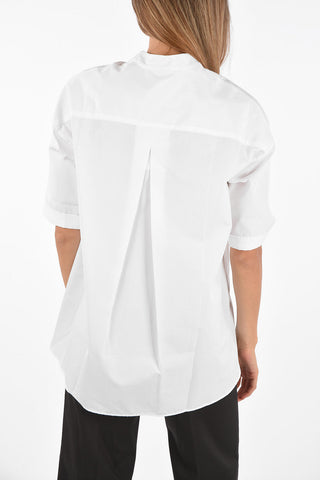 Asymmetrical Mandarin Collar Shirt