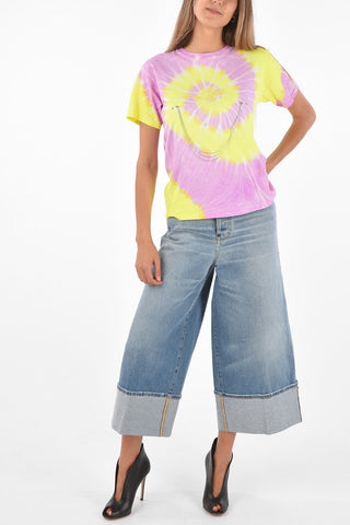 CHARLIE ENGMAN Tie Dye Jewel Applied T-Shirt