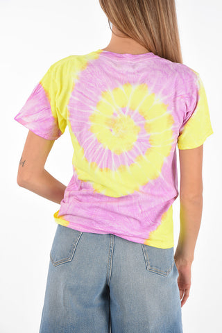 CHARLIE ENGMAN Tie Dye Jewel Applied T-Shirt