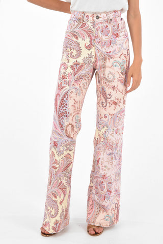 Paisley Printed Bootcut Jeans