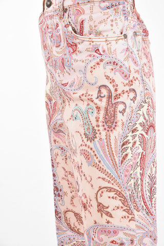 Paisley Printed Bootcut Jeans