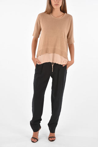Unstructured Drawstring Top
