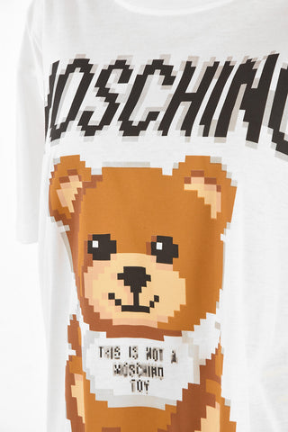 COUTURE! T-Shirt TEDDY BEAR Stampata in Pixel