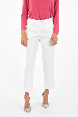 Cuffed Hem High Waist Pants