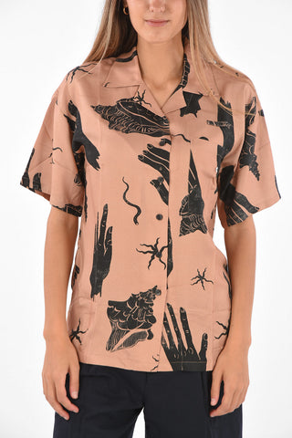 Camicia a Maniche Corte Stampata